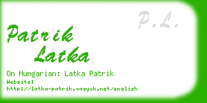 patrik latka business card